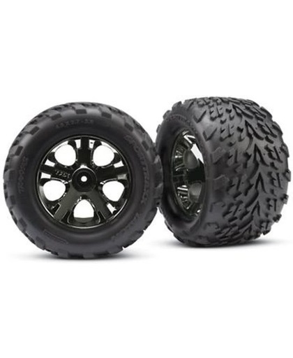 Tires & wheels, assembled, glued (2.8) (All-Star black chrom