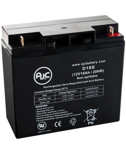 AJC® Battery geschikt voor Kung Long WP18-12 12V 18Ah Verzegelde loodzuur accu