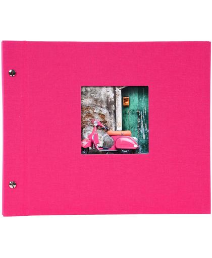 Goldbuch Bella Vista losbladig album 30x25 pink (zwarte bladen)