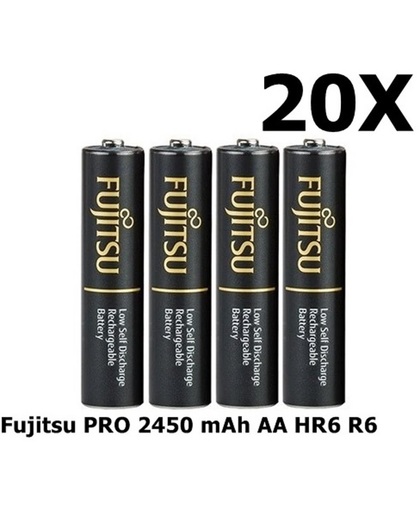 20 Stuks - Fujitsu PRO 2450 mAh AA HR6 R6 Oplaadbare Batterijen