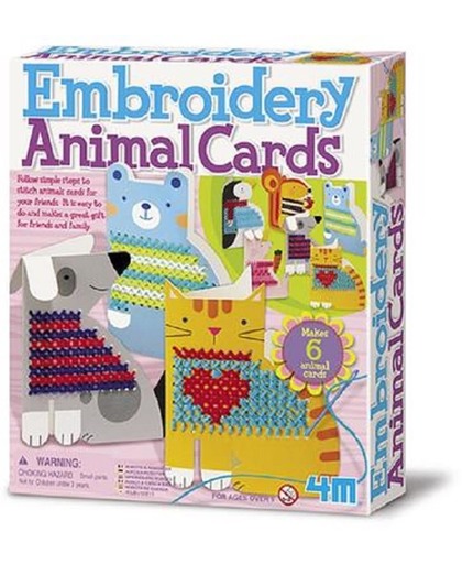 4M Crea  Embroidery Animal Cards