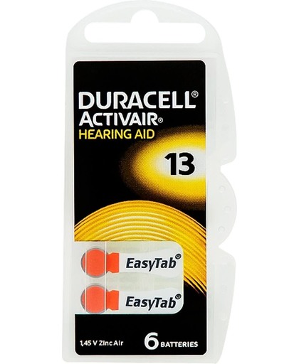 Duracell PR48 DA13 Knoopcel voor Hoortoestellen - 6 Stuks