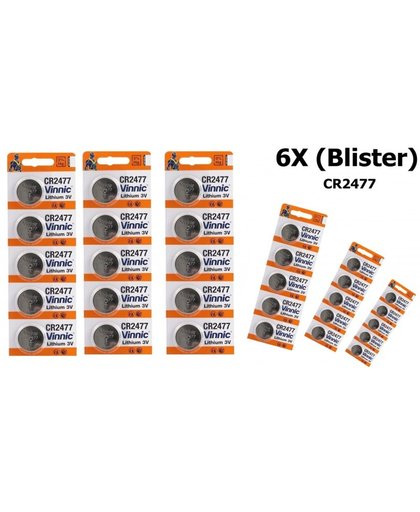 6 Blisters (30 Stuks) - Vinnic Lithium CR2477 P120