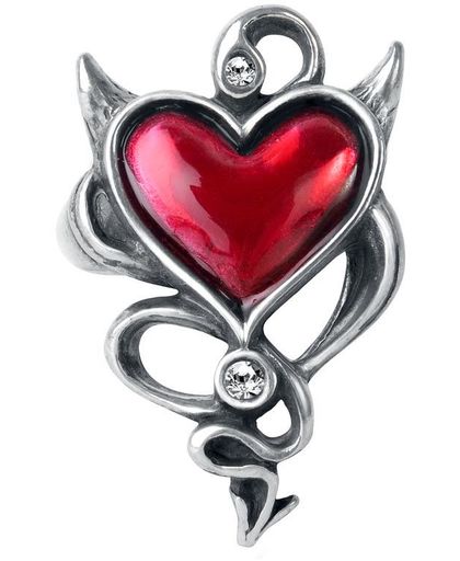 Alchemy Gothic Devil Heart Ring Ring standaard