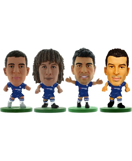 Soccerstarz voetbalpoppetjes CHELSEA 4-pack ⚽ Eden Hazard ⚽ David Luiz ⚽ Diego Costa ⚽ Luis Pedro