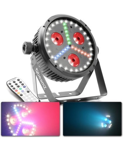 BeamZ BX30 3-in-1 LED lichteffect met LED par, stroboscoop en blacklight in één behuizing