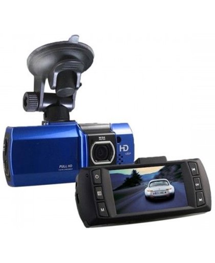 Dashcam D2000 blauw, Full HD, G-sensor, 2.7 inch LCD Scherm, incl. Sandisk Ultra 16GB Micro-SD kaart en Nederlandse handleiding