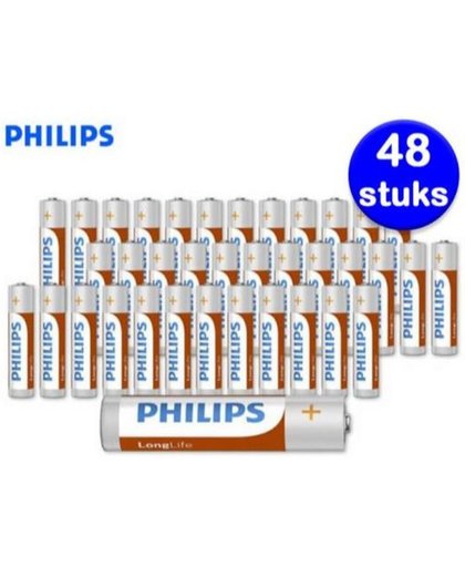 AAA Long Life batterijen altijd bij de hand voor heel veel gemak. Pakket van maar liefst 48 STUKS moet iedereen in huis hebben! - DD-1256
