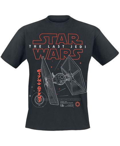 Star Wars Episode 8 - The Last Jedi - Tie Fighter - Superiority Fighter T-shirt zwart