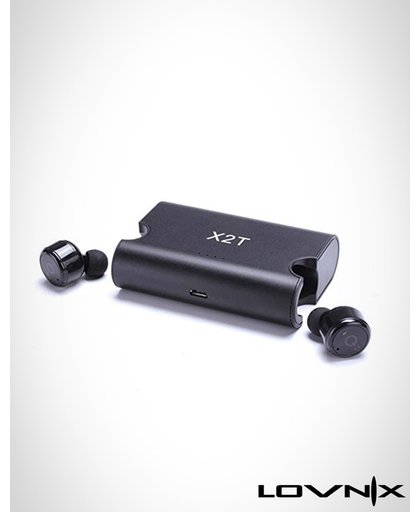 Lovnix X2 - Draadloze oordopjes met ingebouwde powerbank| Bluetooth | Exclusieve model | Alternatief Airpods | Geschikt voor alle bluetooth toestellen | Zwart