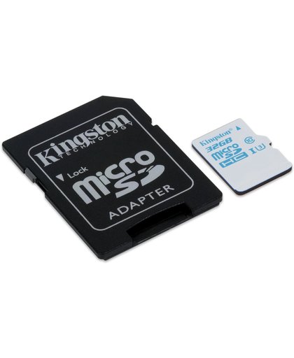 Kingston Technology microSD Action Camera UHS-I U3 32GB 32GB MicroSDHC UHS-I Klasse 3 flashgeheugen
