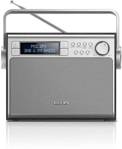 Philips AE5020B/12 radio Draagbaar Digitaal Zwart, Zilver