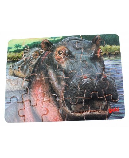 Goki Puzzel Wilde Dieren: Nijlpaard 24 Delig