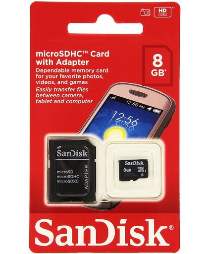 Sandisk Micro SDHC kaart 8GB