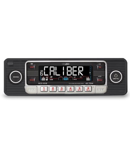 Caliber RCD110B - Retro autoradio met CD/USB/SD FM-Tuner- Zwart