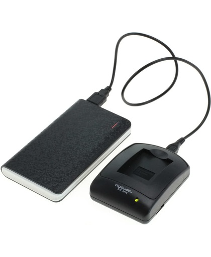Huismerk Powerpakket: mini USB oplader + 8000mAh Powerbank voor Canon BP-2L12 en Canon BP-2L14