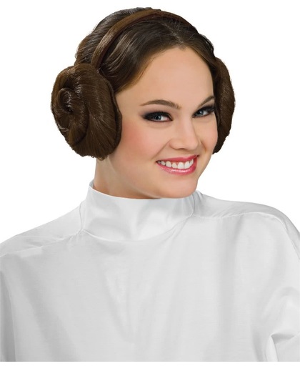 Kapsel van Leia Organa uit Star Wars™ voor vrouwen. - Verkleedpruik - One size