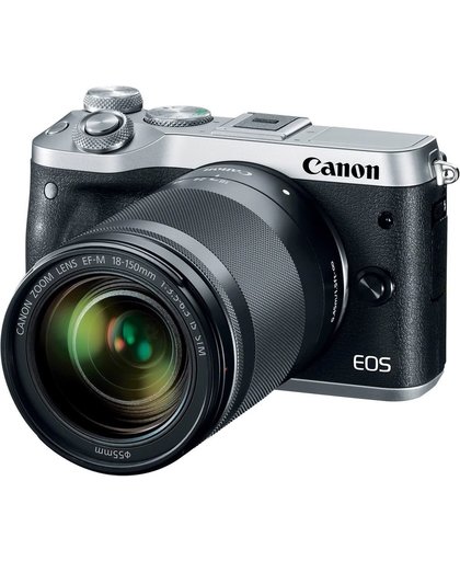 Canon EOS M6 + EF-M 18-150mm 1:3.5-6.3 IS STM MILC 24,2 MP CMOS 6000 x 4000 Pixels Zwart, Zilver
