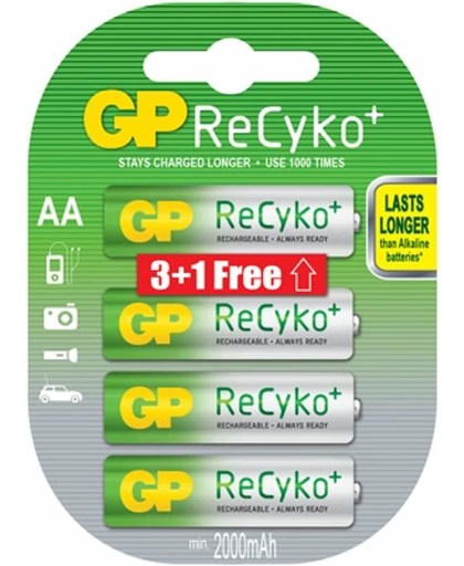GP AA ReCyko+ Oplaadbare Batterijen