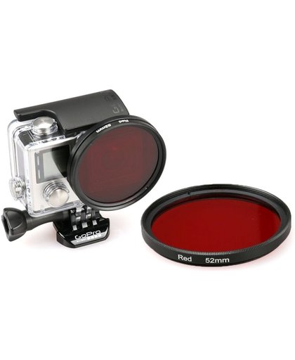 52Mm Ronde Cirkel Colour UV-Ir sperfilter voor GoPro HERO 4 / 3+ (rood)