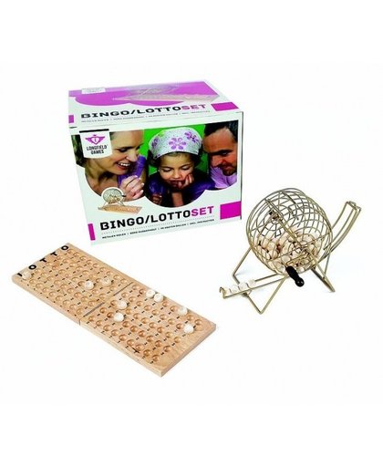 Longfield Games Lotto/bingo set met houten controle bord