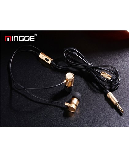 MINGGE M206 In-Ear Oordopes Special Edition Gold Oortjes Samsung Galaxy S7, S7 edge, S6, S6 Edge, S6 Edge Plus