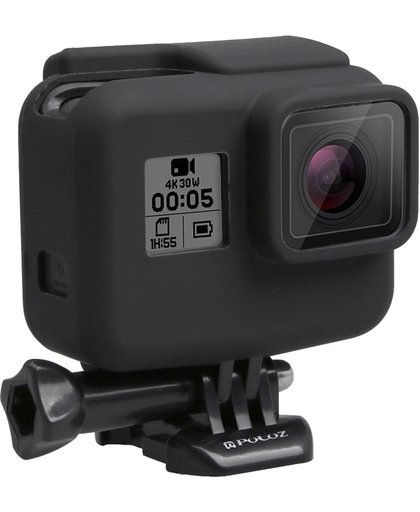 PULUZ voor GoPro HERO5 Housing Cover siliconen beschermings hoesje met Lens Cover(zwart)