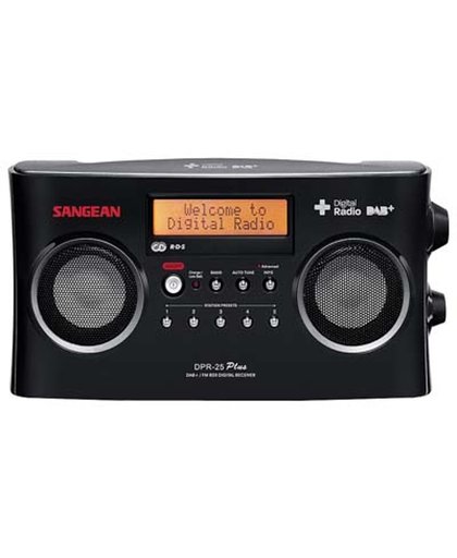 Sangean DPR-25 - Draagbare radio met DAB+ - Zwart