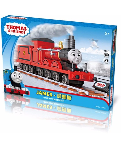 James, de locomotief  in mini-bouwsteentjes