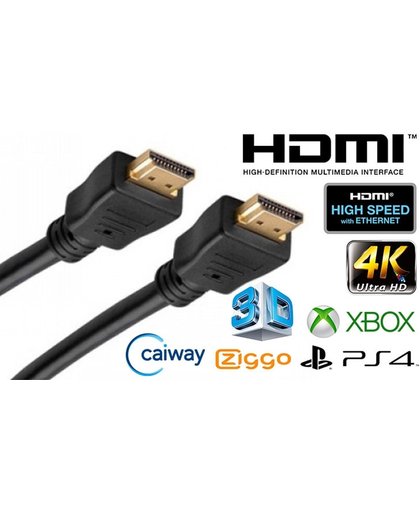 Blueqon - HDMI Kabel - 50 meter - Zwart - High Speed (TV - PC - Laptop - Beamer - PS3 - PS4 - Xbox)