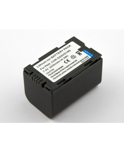 Battery similar PANASONIC CGR-D220, Li-ion, 7,4V, 2200mAh, 16,3Wh, dark grey