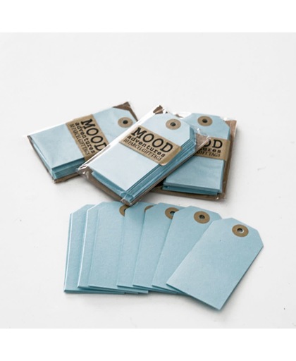 Labels Papier Licht Blauw | Beschrijfbare Labels | 4 pakketjes