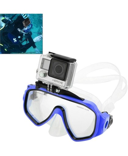 Watersport Duiken duikuitrusting Zwemmen Masker Bril voor Houder voor GoPro Hero 4 / 3+ / 3 / 2 / 1 (blauw)