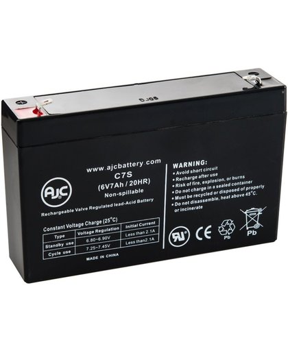 AJC® Battery geschikt voor Pulsar Pulsar Evolution 500 Rack 6V 7Ah UPS Noodstroomvoeding accu