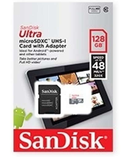 Sandisk Ultra 128GB microSDXC Class 10 128GB MicroSDXC UHS-I Klasse 10 flashgeheugen
