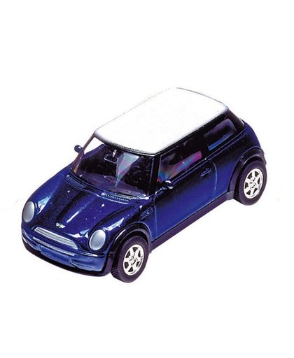 Welly Metalen Mini Cooper: Blauw 7 cm
