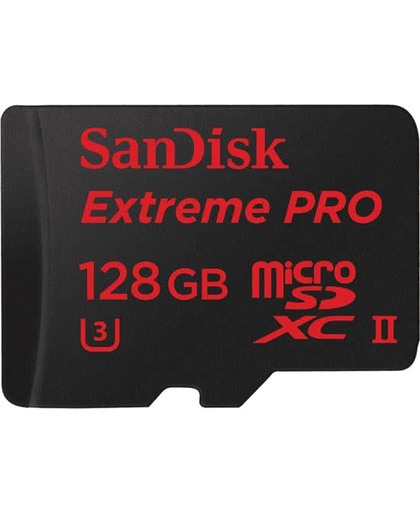 SanDisk MicroSDXC Extreme Pro 128GB UHS II 275MB/s reader