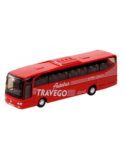 Welly Metalen Bus Travego: 18 cm Rood