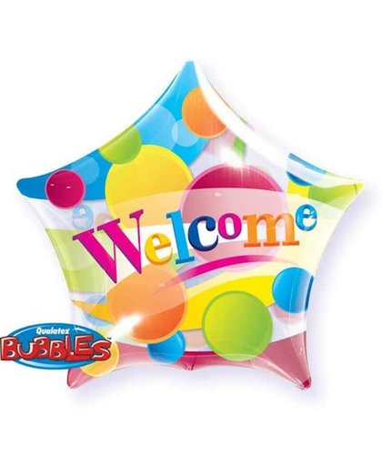 Welkom - Welcome- Bubbles Ballon - 56cm