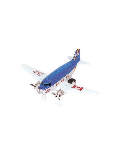 Goki Metalen Vliegtuig 12 cm Donkerblauw