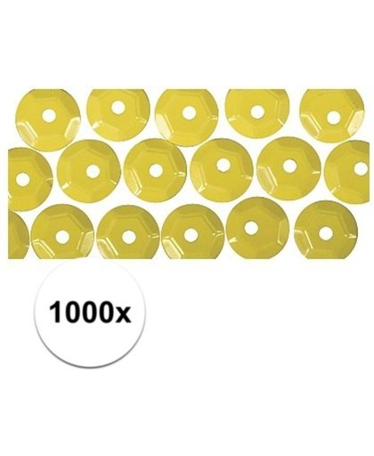 1000x Pailletten geel 6 mm