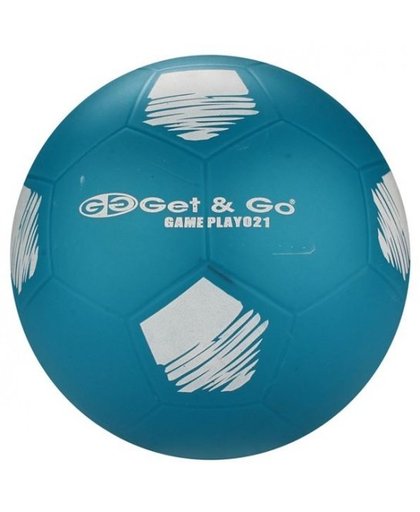 Get & Go Voetbal PVC 21 cm Blauw Per Stuk Maat 4