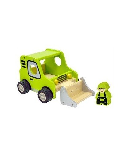 I'm Toy Bulldozer Met Werknemer Groen 16 X 21 X 12,5 cm