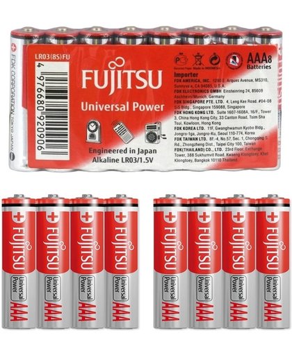 8 Stuks LR03 AAA Fujitsu Universal Power Alkaline-batterijen