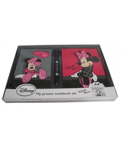 Disney Minnie Mouse Geheimenboeken met 2 gekleurde balpennen