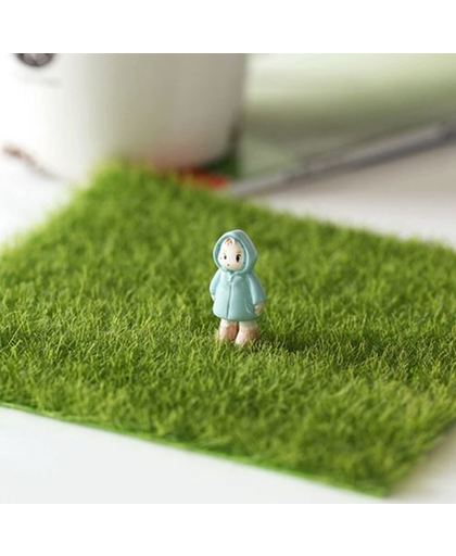 Miniatuur gras - Poppenhuis tuin - Poppenhuisinrichting - graszode voor foto - Kawaii poppetjes gras - Productfoto gras - Kunstgras - Miniatuur tuin simulatie - decoratie - Micro landschap - 1 stuks