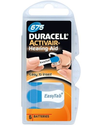 6x Duracell ActivAir 675MF Hg 0% Hearing Aid Battery BL069