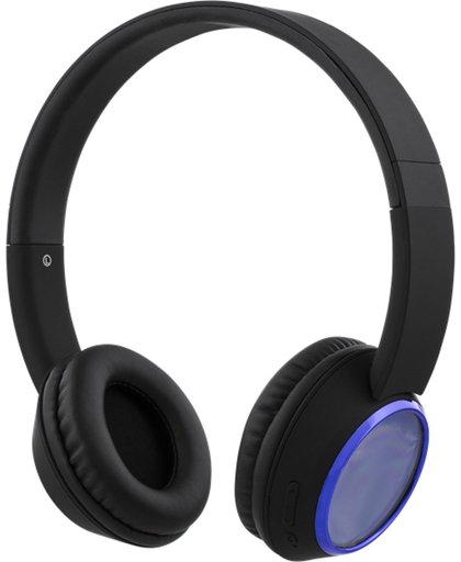 STREETZ HL-346 Draadloze Bluetooth On-ear hoofdtelefoon met microfoon en optioneel 3,5 mm Kabel Blauw-Zwart