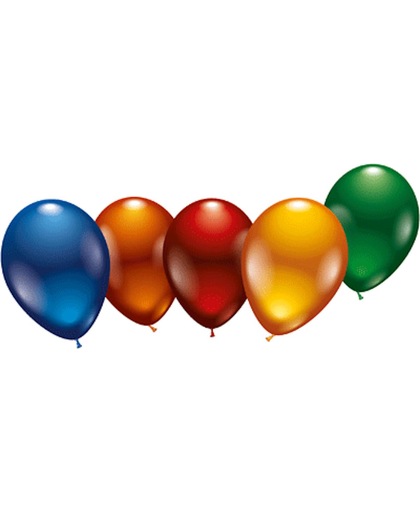 8 metallic gekleurde ballonnen