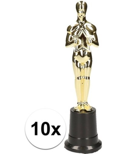10x Gouden Award beeldje 22cm